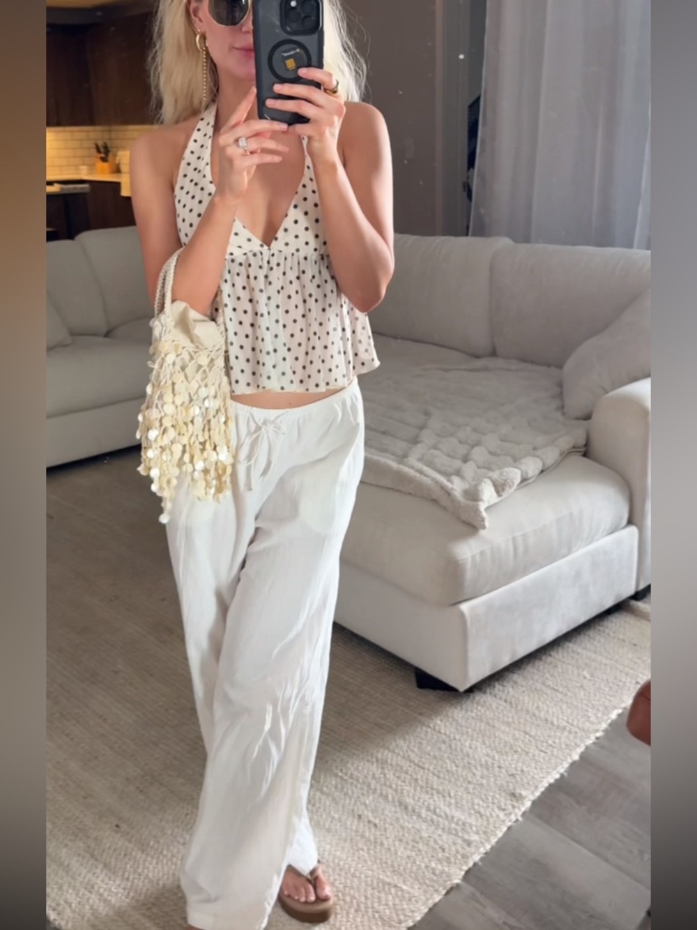 🆓 Polka Dot Halter Top